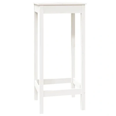 Image of vidaXL Bar Table Dining Room Bistro Pub White Solid Wood Pine