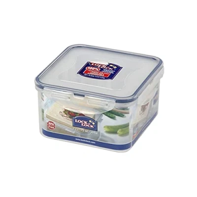 Image of LocknLock PP Classic Food Storage Container with Serving Insert, 1.2 L, 155 x 87 mm, 100% Airtight and Waterproof, Clever Lock System, Fridge &amp; Freezer