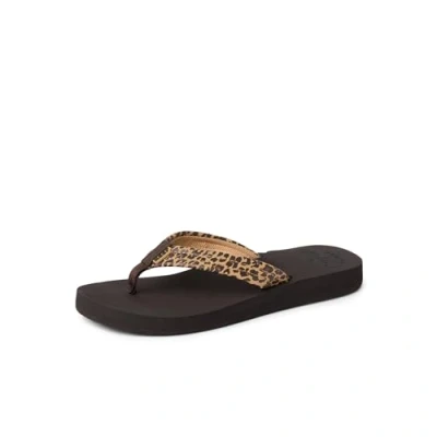 Image of Reef Women&#039;s Cushion Breeze Sandals, Leopard, 9 UK