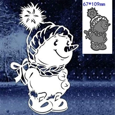 Image of YunTrip Christmas Dies, Cute Snowman Metal Cutting Dies Stencil for DIY Scrapbooking Album Embossing Paper Card Making Decorative Craft