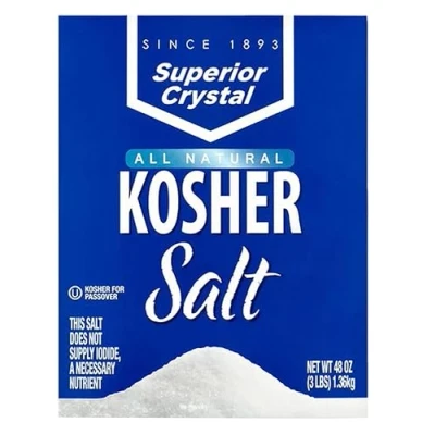 Image of American Food Mart Superior Crystal All Natural Kosher Salt Coarse Textured Cooking Koshering Weight (48oz) 1.36kg Pack of 1