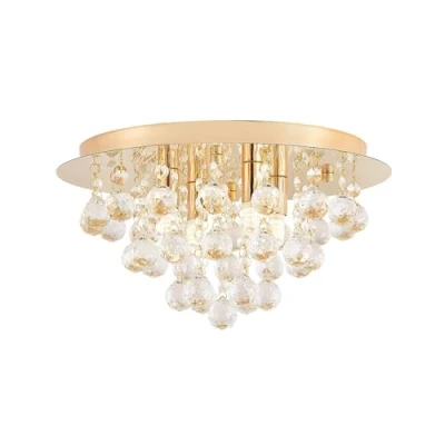Image of Lindby Ceiling Light &#039;Gillion&#039; dimmable in Gold Made of Crystal for e.g. Living Room &amp; Dining (4 Sources, G9) from lamp, lamp