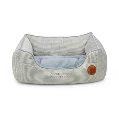 Image of Petface Cord Square Pet Bed, Grey, Medium (Pack of 1)
