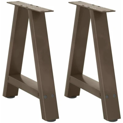 Image of vidaXL Coffee Table Legs A Shaped 2 pcs 38x(42 43) cm Steel