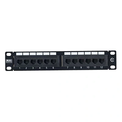 Image of kenable Cat5E 10 inch Patch Panel 12 Port Rack Mountable MINI SOHO [10 Cat5e]