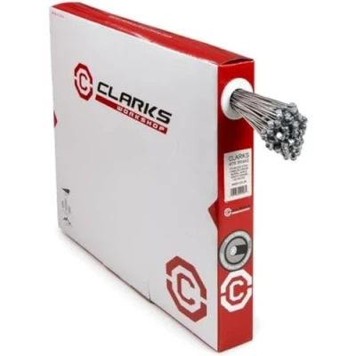 Image of Clarks Universal Galvanised Brake Wire Pack of 100 Steel Inner Kit and All Fittings for MTB, Hybrid &amp; Road Bikes