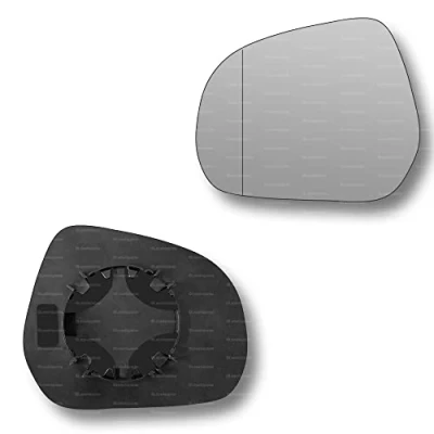 Image of Less4spares Replacement Wing Mirror Glass Left Compatible with Vauxhall Agila 2008 2015 CLIP ON Passnager Near Side N/S Blind Spot