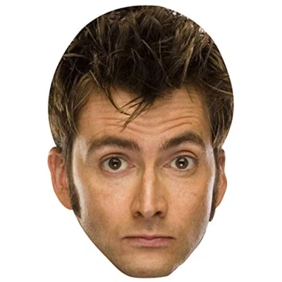 Image of FoxyPrinting David Tennant Tv Celebrity Cardboard Party Face Mask Fancy Dress
