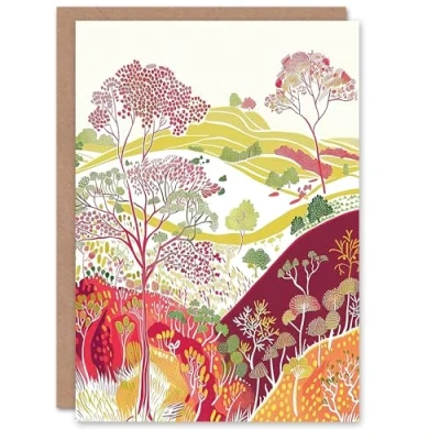 Image of Artery8 Greeting Card Blooming Trees Yorkshire Countryside Landscape Blank For Him Or Her Art Birthday