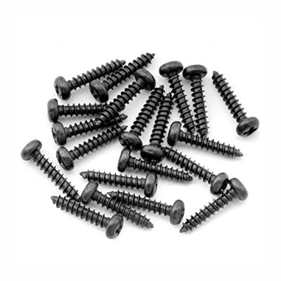 Image of Musiclily Ultra 2.1x10mm Stainless Steel Pan Head Mounting Screws for Acoustic Electric Guitar Bass Tuners Machine Heads, Black (Set of 20)