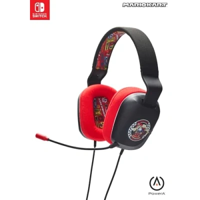 Image of PowerA Wired Stereo Headset for Nintendo Switch Mario Kart Rivals, 3.5 mm, wired, stereo, officially licensed