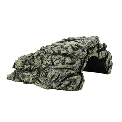 Image of Garosa Stone Cave Shelter Hiding Turtle House for Reptile Frog Zoo Aquarium Decoration Ornament(Medium)