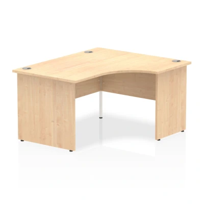 Image of Impulse 1400mm Right Crescent Desk Maple Top Panel End Leg