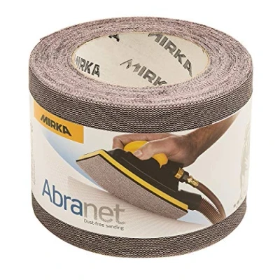 Image of Mirka Abranet abrasive roll with net 93 mm x 10 m Grip / Grit P120 1 for sanding wood, filler, varnish, plastic 545BQ001123R