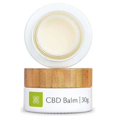 Image of Healthspan CBD Balm 30g Infused with 180mg cannabidiol Essential Oils, Cream, Aromatic Chamomile and Relaxing Lavender, 30 gram