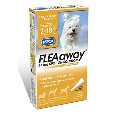 Image of RSPCA FleaAway Spot On Solution for Small Dogs, 67 mg