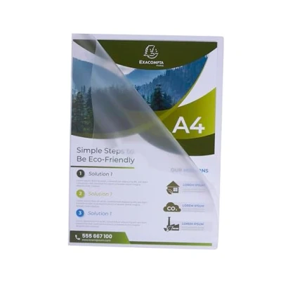 Image of Exacompta OPAK Recycled Polypropylene Slip Files 120 micron A4 Pk 100