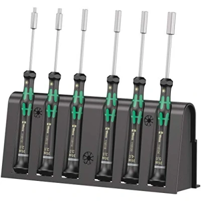 Image of Wera 2069/6 Kraftform Micro Screwdriver Set, for electronic applications, Hex Plus, 6 Piece, 05118158001