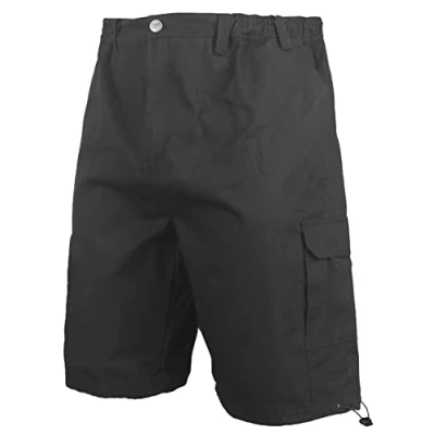 Image of Big Mens Charcoal Grey Lloyd Cargo Shorts Pockets Oversized for Sizes 2XL 3XL 4XL 5XL 6XL 7XL 8XL, Size :