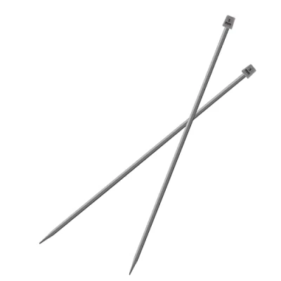 Image of Vogueing Tool Single Pointed Knitting Needles 2Pcs/Set 35CM Long Sets Aluminium Classic Pins for Handmade Weave DIY Tools(5MM)