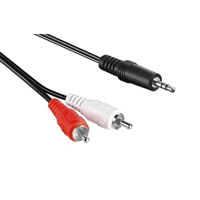 Image of 3.5mm Stereo Jack to RED &amp; WHITE RCA Phono Cable Audio Aux Music Lead 5m