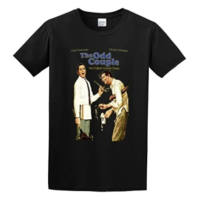 Image of The Odd Couple Comedy Movie Printed T Shirt Mens Unisex Black Tees L