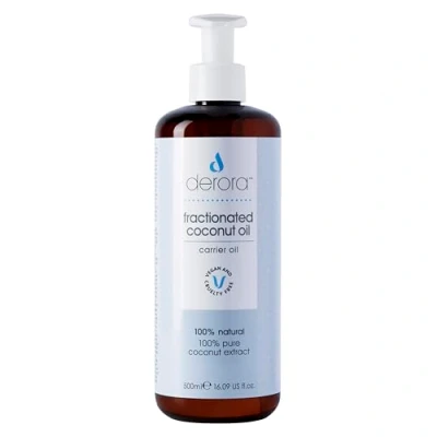 Image of Derora Fractionated Coconut Oil Nourishes Skin, Hair &amp; Nails 100% Pure Natural Antioxidant Vitamin A, C E Rich All Skin Types Vegan Cruelty Free (500ml)