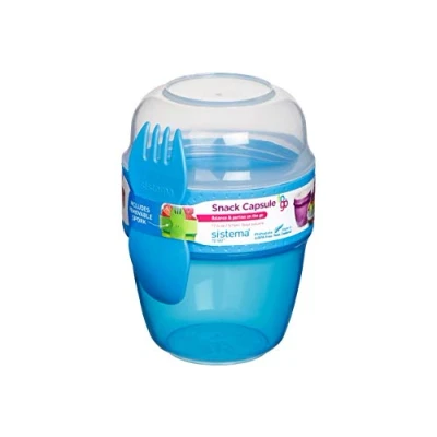 Image of Sistema Pack of 2 Snack Capsule to Go Cups, 515 ml, Assorted Colours
