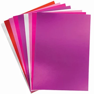 Image of Baker Ross Metallic Valentines Card Pack of 20, Valentine&#039;s Craft for Kids (FC302)