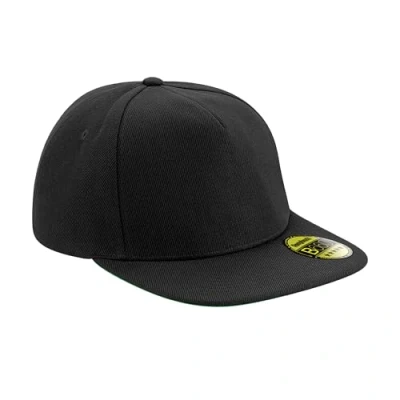 Image of Beechfield Original Flat Peak Snapback Black/Black