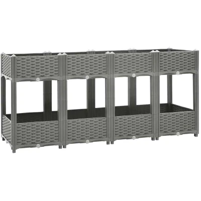 Image of vidaXL Raised Bed 160x40x71 cm Polypropylene