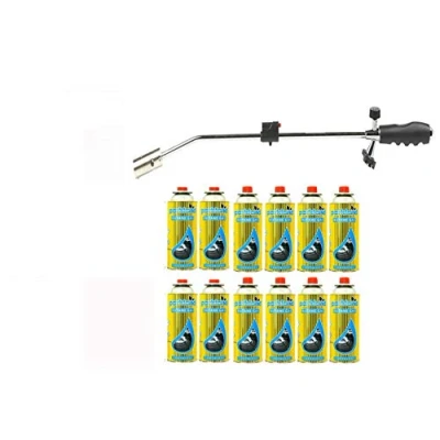 Image of Gas Weed burner Garden Outdoor Moss Fungus Environmentally friendly Canisters of butane Strong Performance Completely secure (weed + 12 gas)