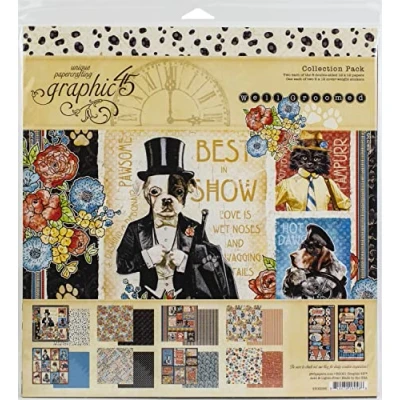 Image of Graphic 45 (4502266 Well Groomed 12 x Inch Papercrafting Collection Pack
