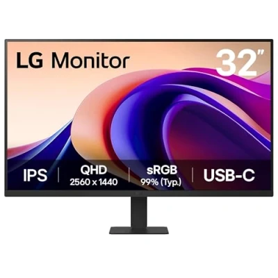 Image of LG Electronics Monitor 32U631A, 32 Inch, QHD 1440p, 100Hz, 5ms Response Time, IPS Panel, USB C, HDMI (Matt Black)