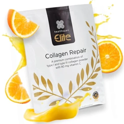Image of 20,000mg Type I &amp; III Collagen Peptides (10 x sachets) Orange Flavoured Drink for Skin Elasticity Hydration Reduction of Fine Lines Wrinkles Joint Support Cartilage Formation