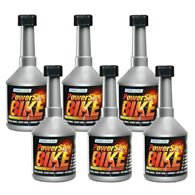 Image of Cataclean Powershot Bike Complete Fuel &amp; Exhaust Cleaner Catalytic Converter, Valve Injector Additive for Performance Efficiency Emissions Reducer 6 x 250ml