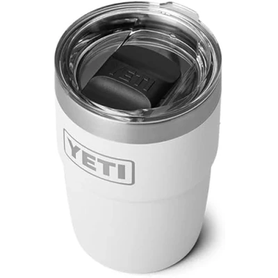 Image of YETI Rambler Cup,Vacuum Insulated Stainless Steel Stackable Cup with Magslider Lid, White, 8 oz (237 ml)