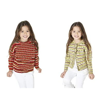 Image of King Cole 4ply Children’s Knitting Pattern Girls Easy Knit Sweater &amp; Cardigan (5866)