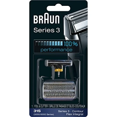 Image of Braun Series 3 Old Generation Electric Shaver Replacement Head 31S Compatible with Razors Contour, Flex XP, and Integral, 390cc, 370, 5895, 5875