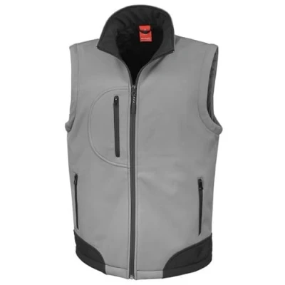 Image of Result Men&#039;s Soft Shell Bodywarmer Jacket, Grey (Wg Grey), Large (Size:L)