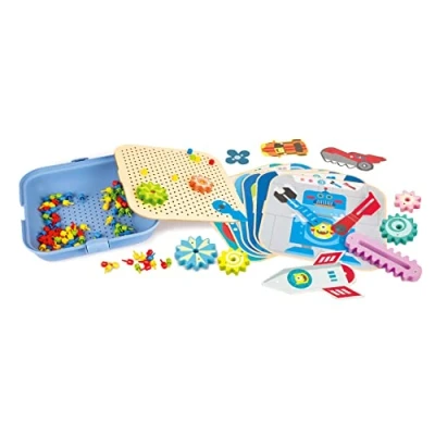 Image of Hape E1065 Gear &amp; Construction Set, Multi Color