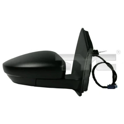Image of 6C1857508, 6C18575089B9, 6R0857522, 6R0857538C, 6R0857538C9B9 Wing mirror TYC 337 0181 Right Convex, Control: cable pull VOLKSWAGEN: Polo V Hatchback