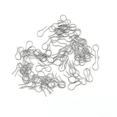 Image of High Temperature Resistance Tungsten Wire Hanging Firing Hook Jump Rings Pottery Ornament Hanger U Shape Hooks (200PCS)