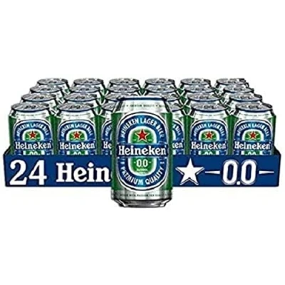 Image of Heineken 0.0 Alcohol Free Beer Cans, 24 x 330 ml