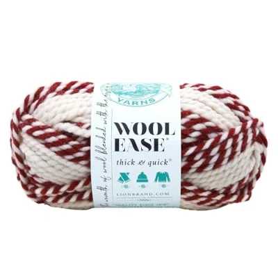 Image of Lion Brand Acrylic Blend Wool Ease Thick and Quick Yarn Red Beacon 640 607