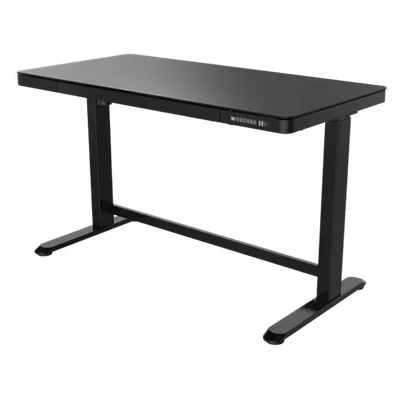 Image of Dellonda Height Adjustable Sit &amp; Stand Desk with USB, Electric Standing, Black, 1200 x 600mm DH53