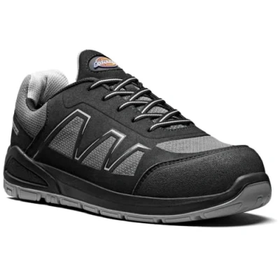 Image of Dickies Rydal Safety Trainers Shoes Composite Metal Free Toe Cap Breathable Water Resistant Lightweight Non Metallic Anti Penetration Midsole UK5.5 12 (Black/Grey, Numeric_5_Point_5)