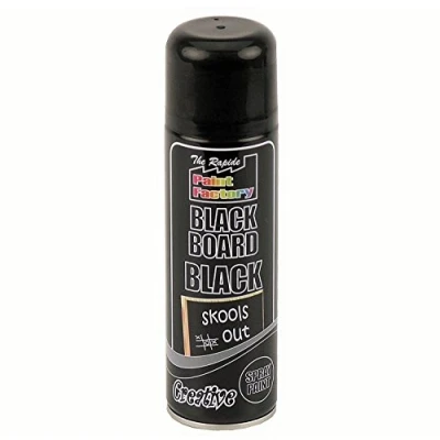 Image of Blackboard Spray Paint Childs Bedroom School Room 250ml Chalk Black Board (2 Pack)