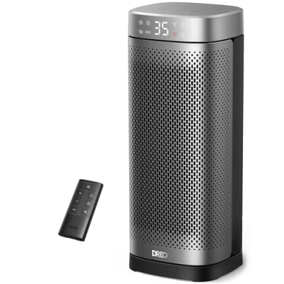 Image of Dreo 16 Inch Electric Heater, Energy Efficient Space Heaters with Thermostat, 70 Oscillating Remote Control 3 Mode Tip over &amp; Overheat Protection, Silent Ceramic Fan Heater for Home