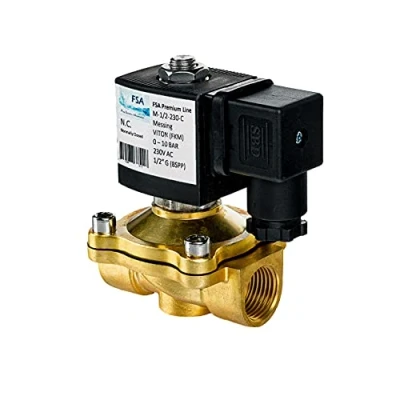 Image of Solenoid Valve FSA Premium Line 2/2 Way Brass G 1/2 230 V AC Viton NC 10 Bar